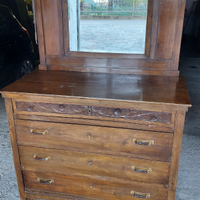 Cassettiera Specchiera Anni 40/50