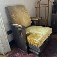 Arredo vintage coppia sedie velluto