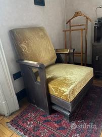 Arredo vintage coppia sedie velluto