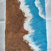 Quadro Mare Dipinto 18x24.