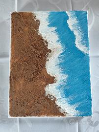 Quadro Mare Dipinto 18x24.