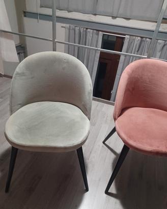 sedia in velluto 