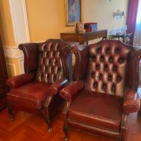 Poltrone del 900 in pelle stile Inglese