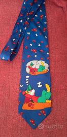 Cravatta Disney Vintage Pippo in seta Anni 90