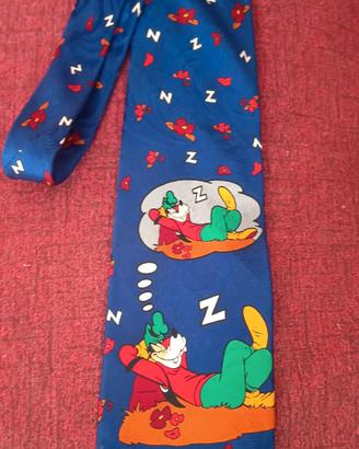 Cravatta Disney Vintage Pippo in seta Anni 90