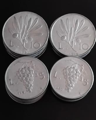 10 lire 1949-1950 + 5 lire 1949-1950