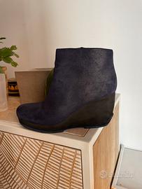 Tronchetto in pelle, blu, CAMPER