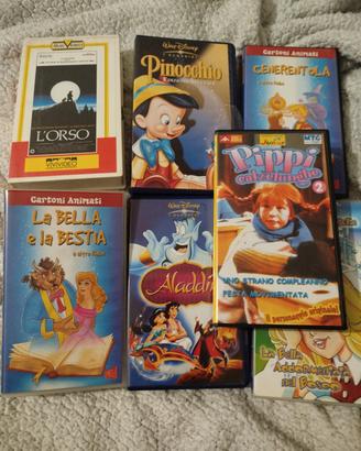 VHS film/cartoni animati per bambini