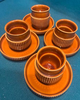 Tazze marroni vintage, marca Ginori