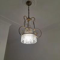 LAMPADARIO vintage Swarovski e Ottone