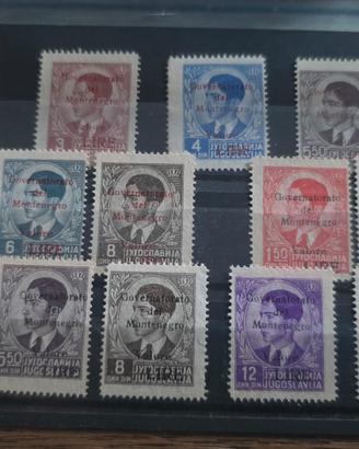 Francobolli colonie italiane Montenegro 1941

