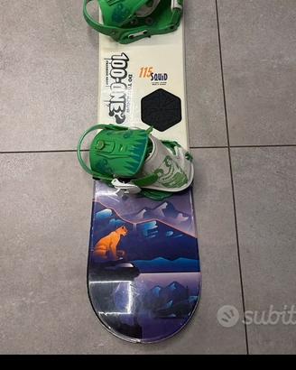 Tavola snowboard elan 115cm con attacchi flow