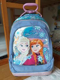 Zaino Seven Frozen Disney trolley con luci + sacca