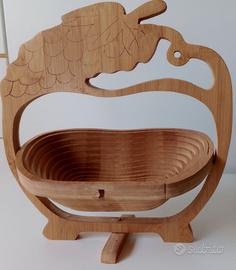 Cestino in bamboo con apertura originale, multiuso