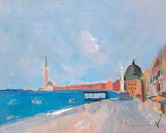 Renato BORSATO (1927-2013), quadro olio su tela