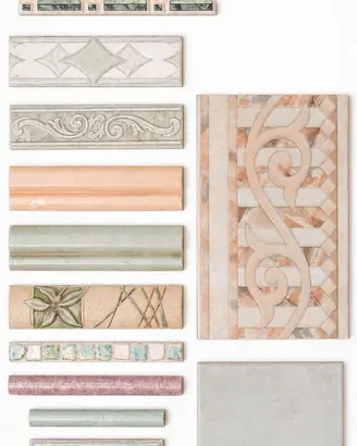 piastrelle decorative ceramica, listelli, decori