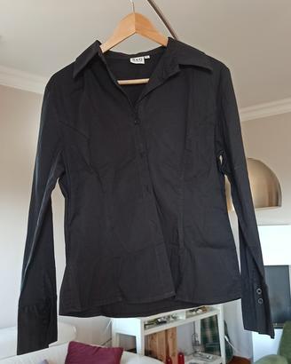 Camicia Nera Stretch S&G Collection