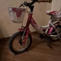 bicicletta Bimba 14" con cestino e porta bambole
