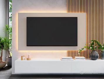 Pannello cornice tv con contorno led