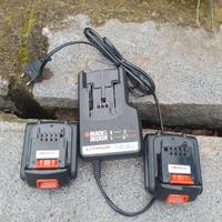 batterie Black& Decker + caricabatteria