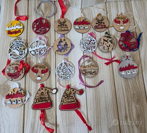 Stock 20 Pendenti Natale in legno