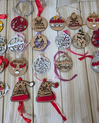 Stock 20 Pendenti Natale in legno