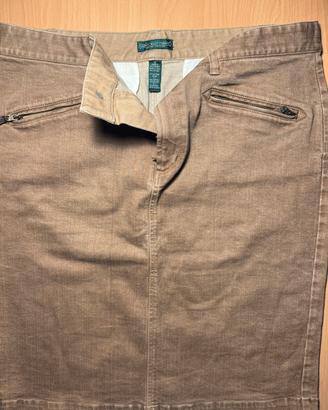 Gonna Ralph Lauren beige/marroncino Tg XL