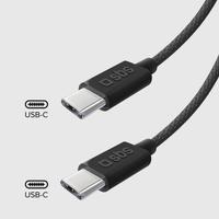 Cavo USB-C - USB-C in tessuto con fermacavo, 1.5 m