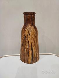 vaso in legno di faggio fatto a mano