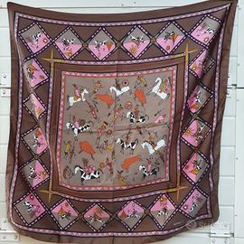 Foulard vintage anni 70 designad by Jocelyne Mange
