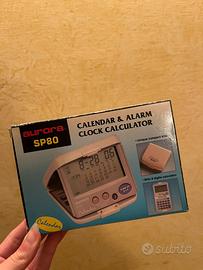 Calendario, calcolatrice, sveglia Aurora vintage