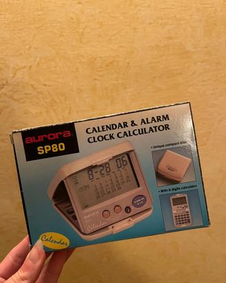 Calendario, calcolatrice, sveglia Aurora vintage