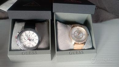 coppia orologi maschile e femminile guess mai usat