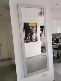 Specchiera moderna color argento