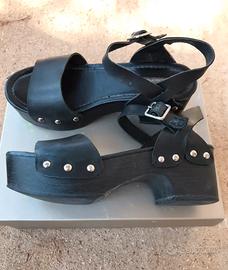 Sandali in pelle nera n.36