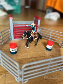 Rodeo con cavallo e cowboy Schleich