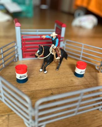 Rodeo con cavallo e cowboy Schleich