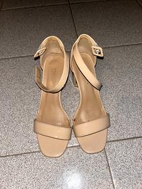 Sandali con tacco nude beige - eleganti