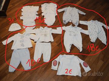 Tutine, completi, body, maglia e cuffietta neonato