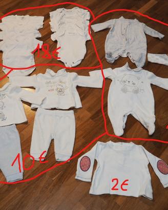 Tutine, completi, body, maglia e cuffietta neonato
