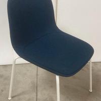 Sedie in tessuto colore blu