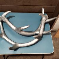 Palchi di cervo decorativi argentati