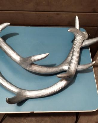 Palchi di cervo decorativi argentati