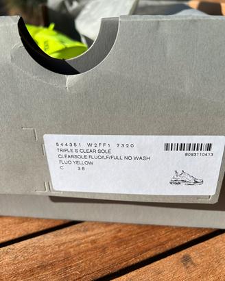 Balenciaga Triple S clear sole fluo yellow