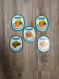 Set adesivi Chiquita fine anni 80