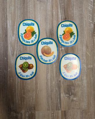 Set adesivi Chiquita fine anni 80