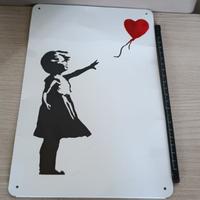 targa Banksy ragazza col palloncino rosso