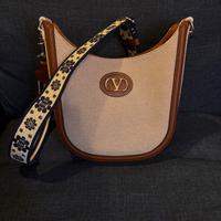 Borsa Valentino in tela di cotone e pelle