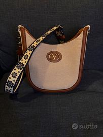 Borsa Valentino in tela di cotone e pelle
