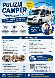 pulizia camper 